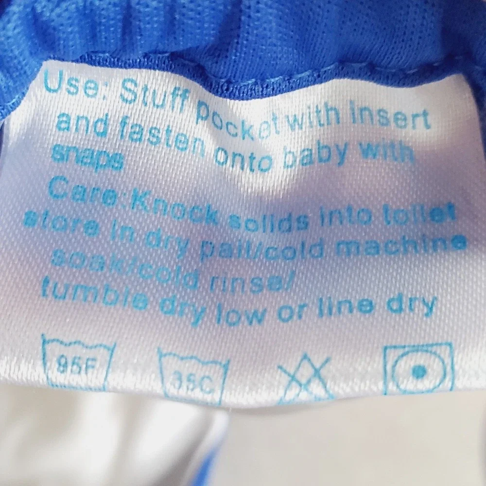 Cloth Pocket Diaper‎ Set Pink Blue Peach Reusable Adjustable Newborn
